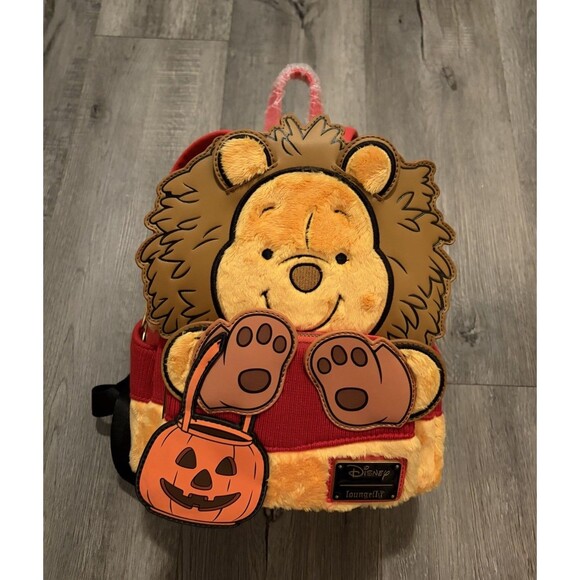 LOUNGEFLY Disney Winnie Pooh HALOWEEN Lion Costume Plush Cosplay Mini Backpack main image 9